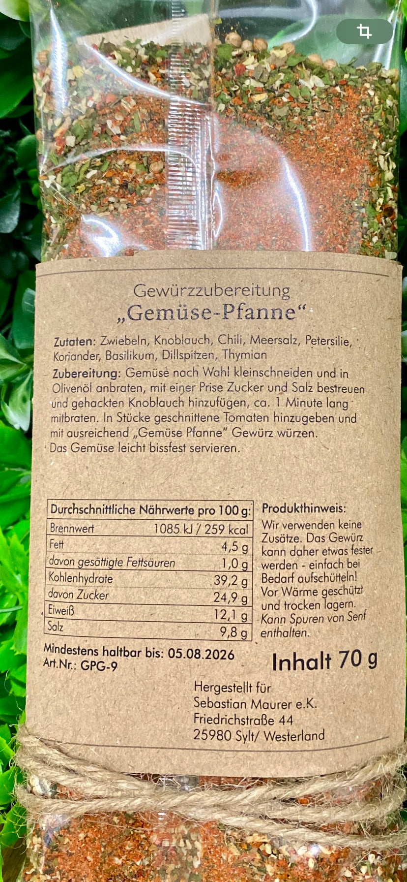 Pfannenglück - Gemüse