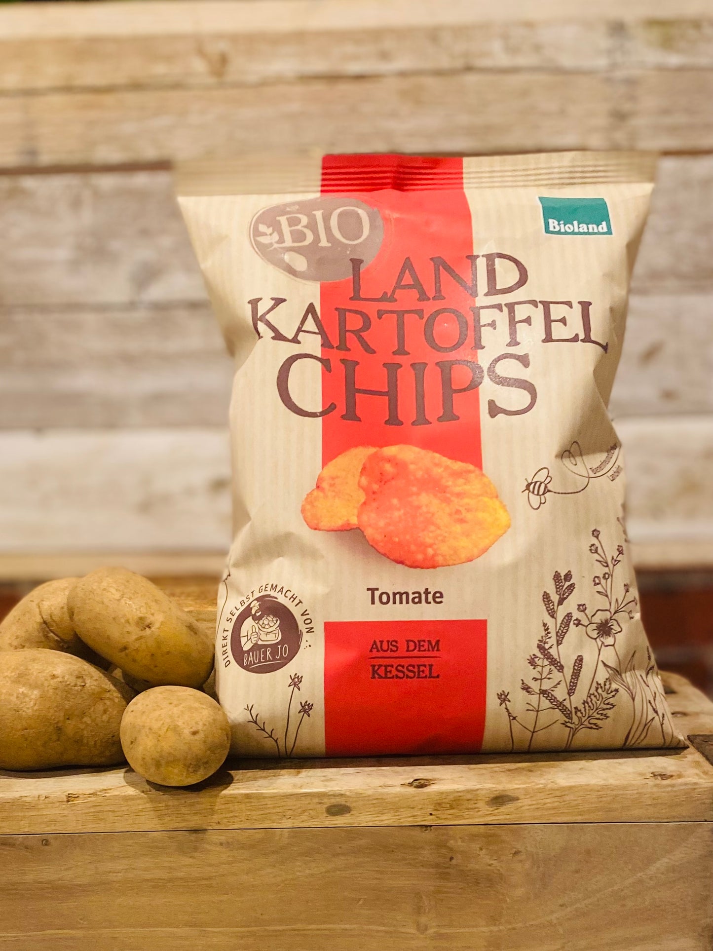 Landkartoffel Chips