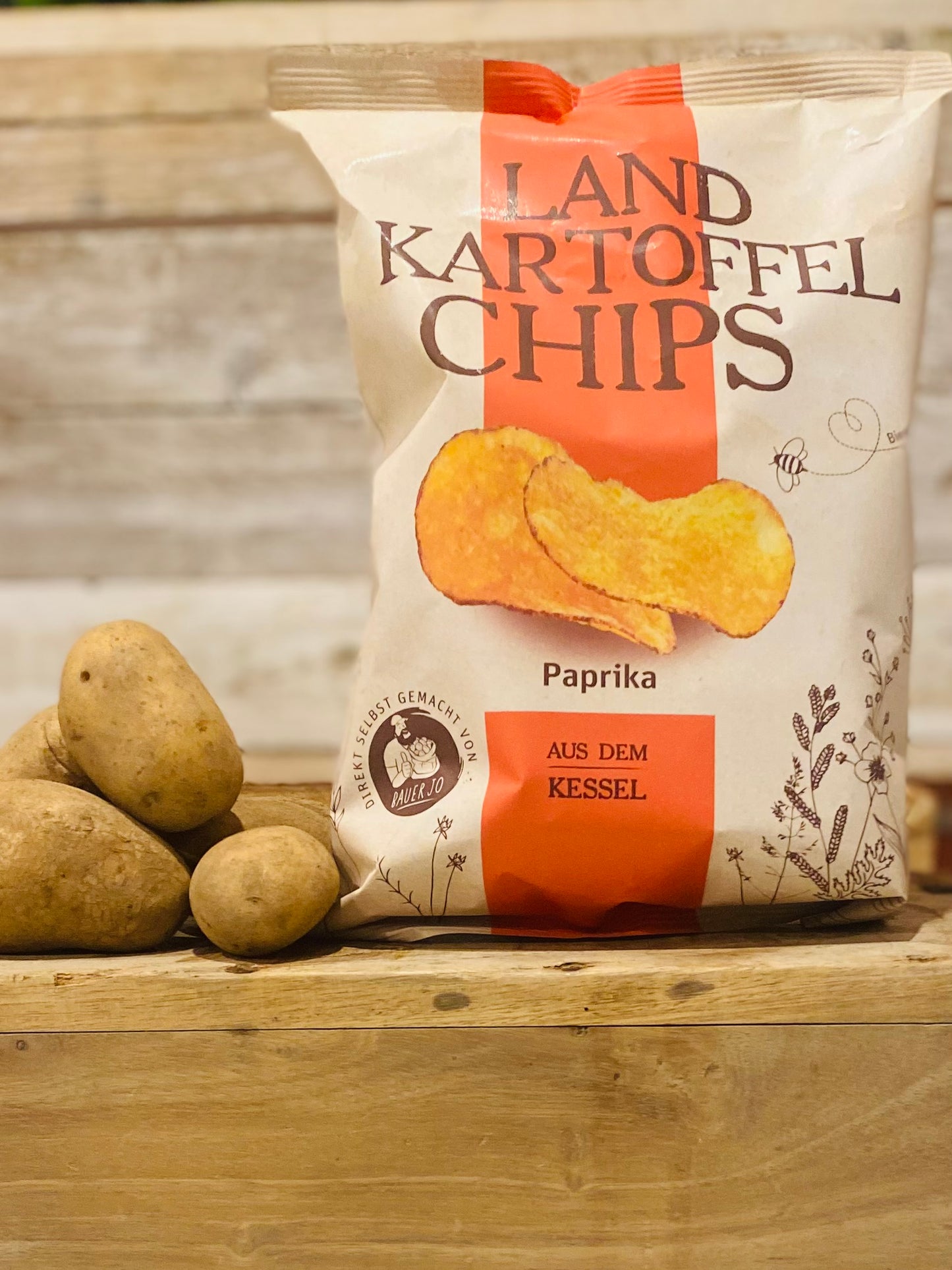 Landkartoffel Chips