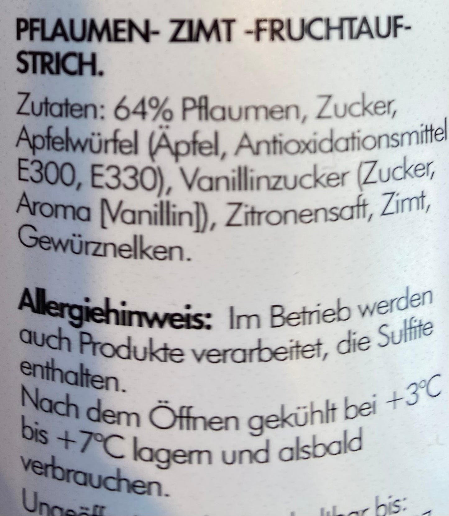 Sylt Aufstrich Pflaumen mit Zimt - 300g