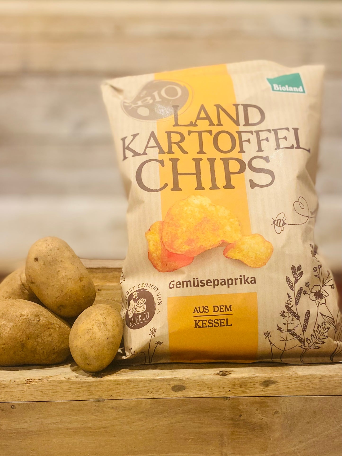 Landkartoffel Chips