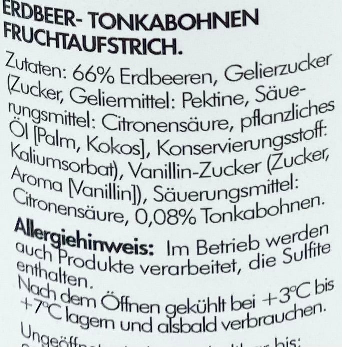 Sylt Aufstrich Erdbeere Tonka - 300g