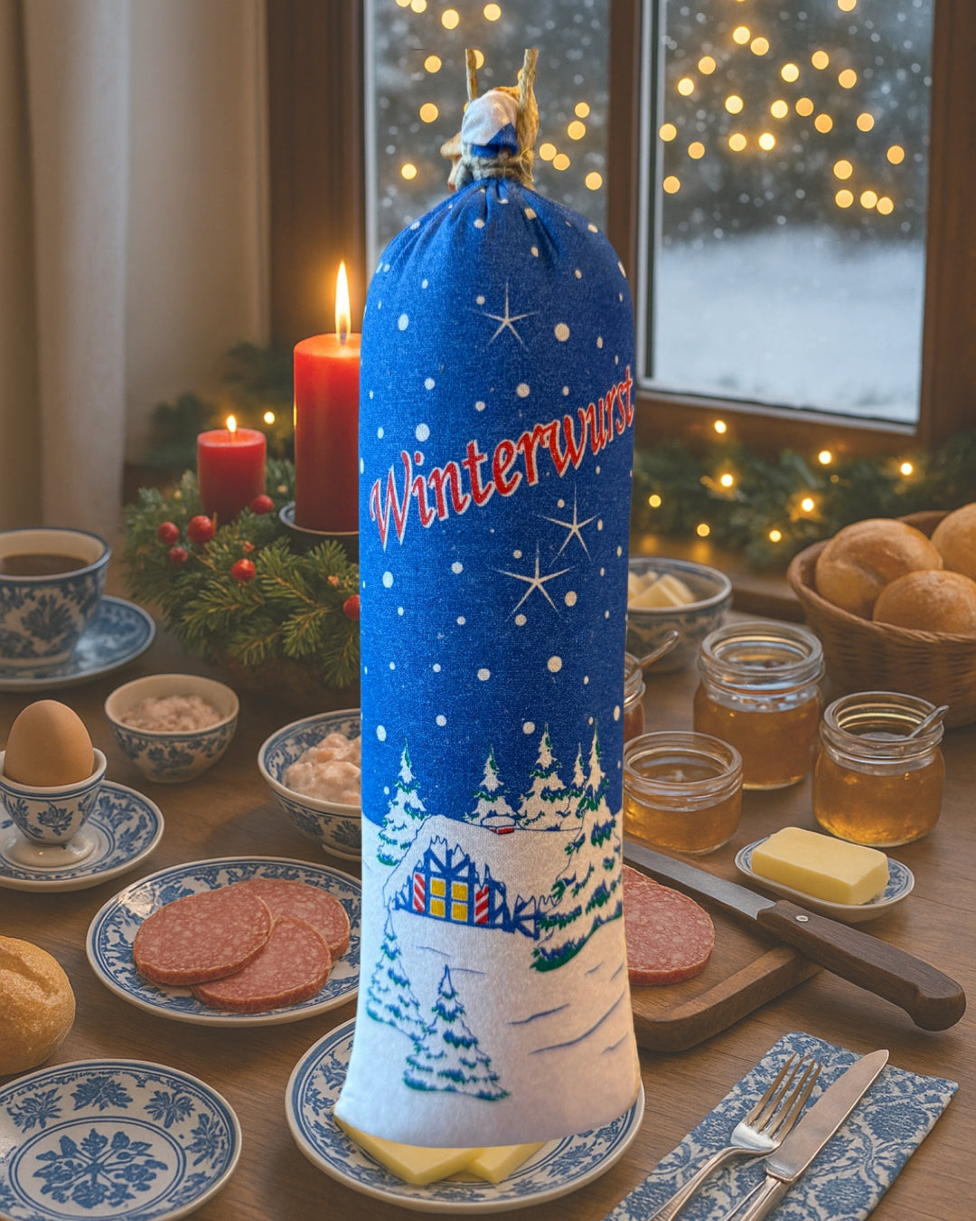 Winterwurst mit Knoblauch