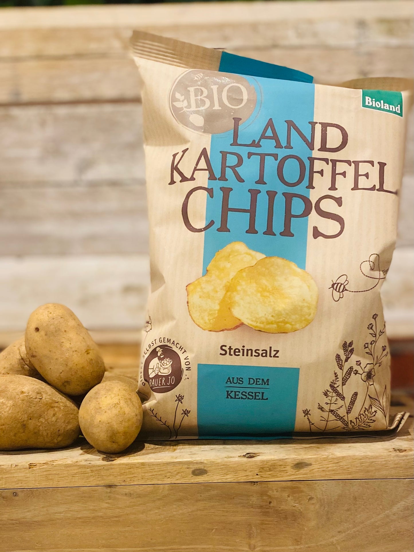 Landkartoffel Chips