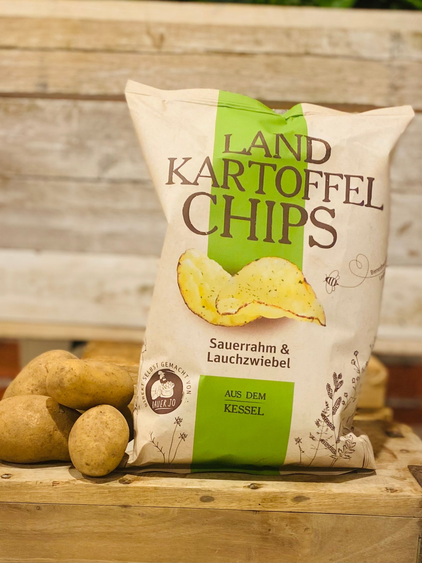 Landkartoffel Chips