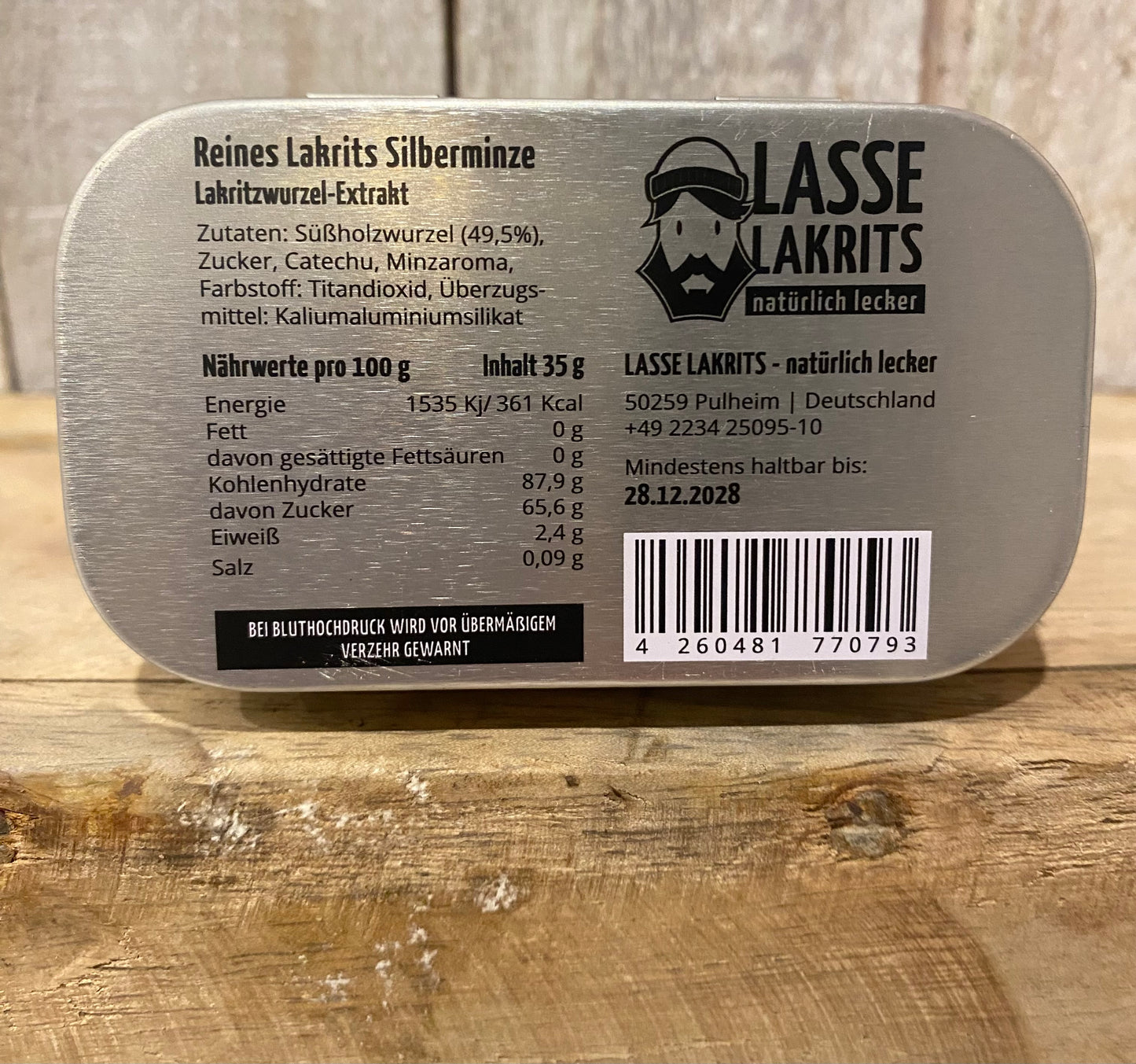 Reines Lakrits Silberminze