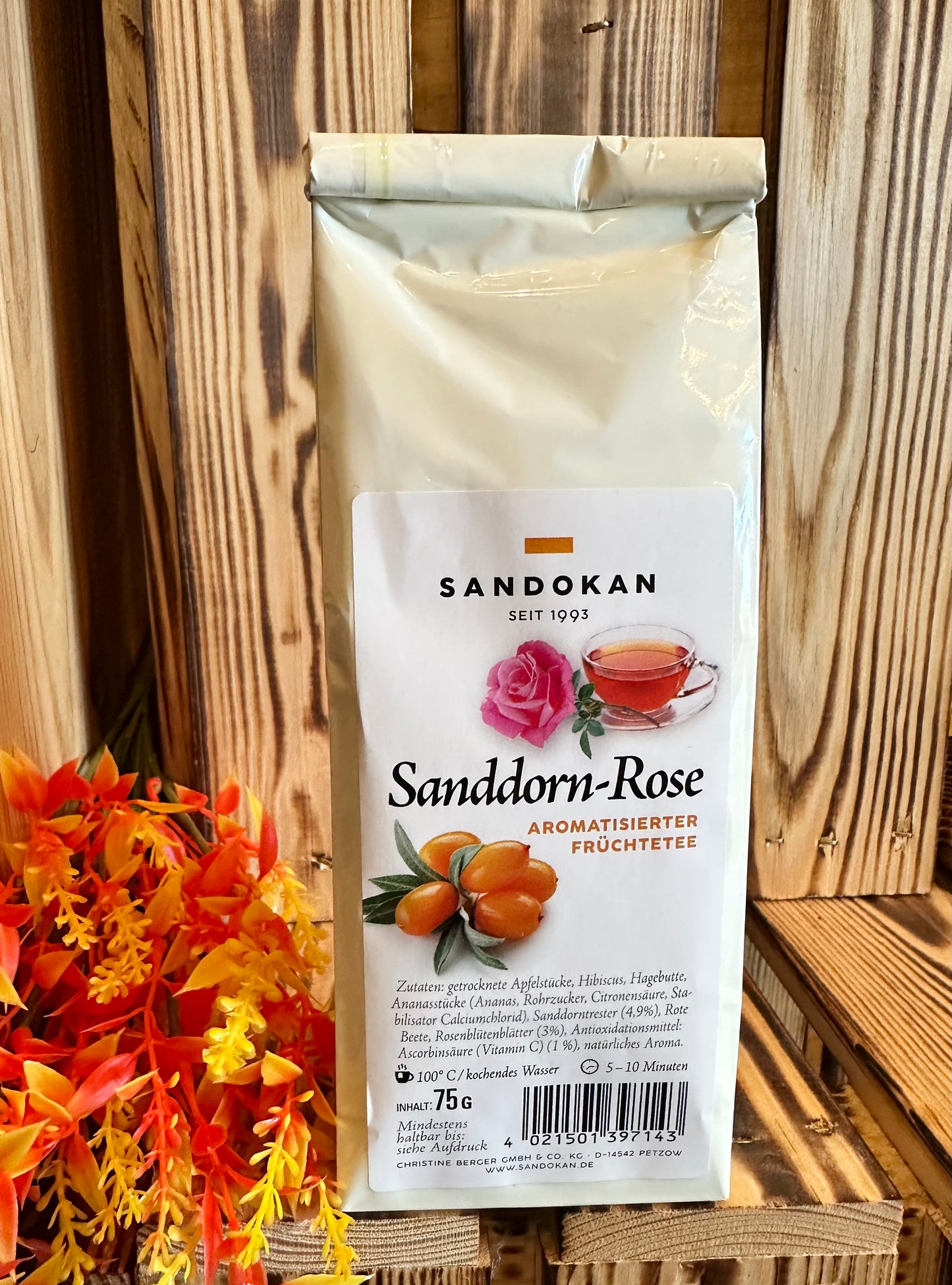 Tee Sanddorn-Rose 75 g