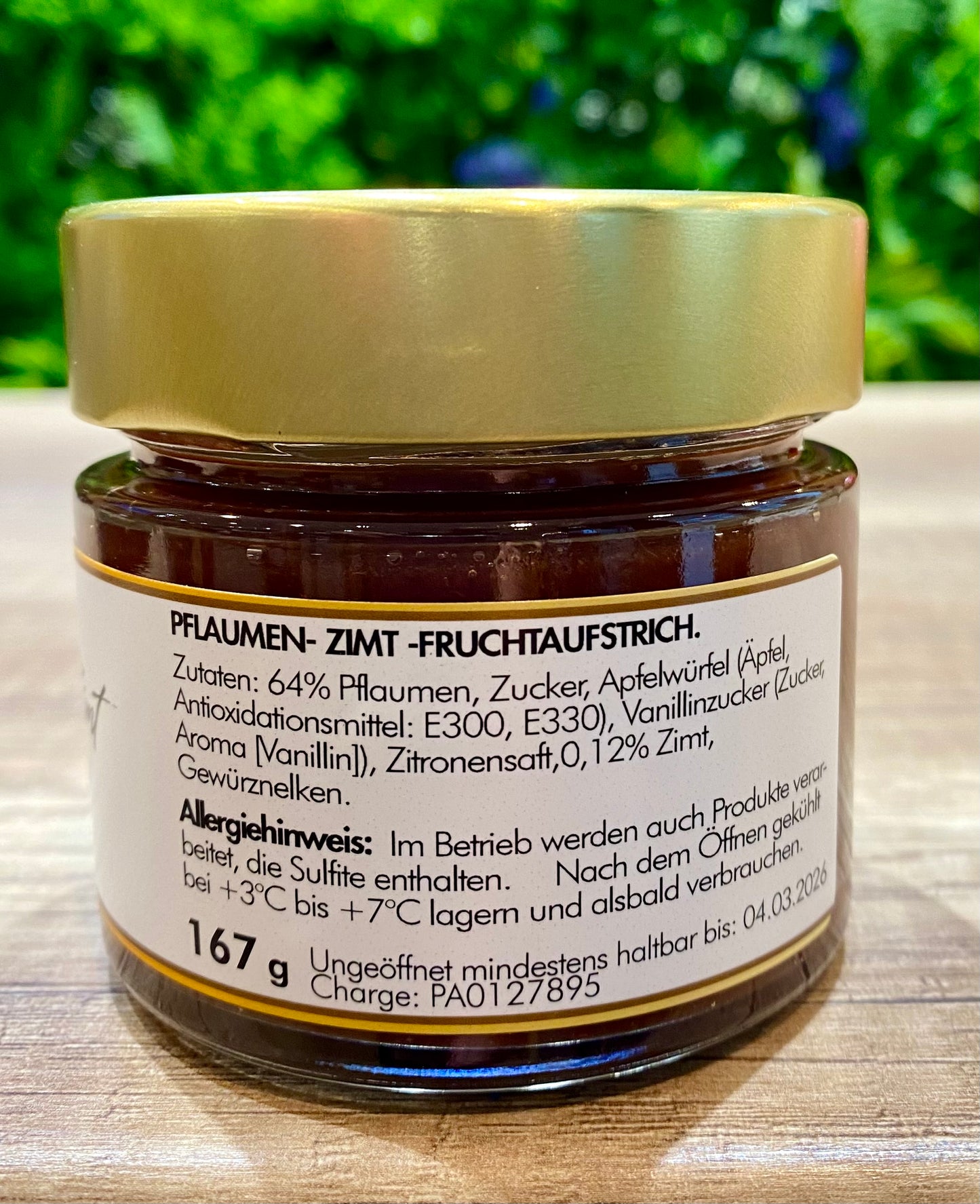 Sylt Aufstrich Pflaume mit Zimt - 167g