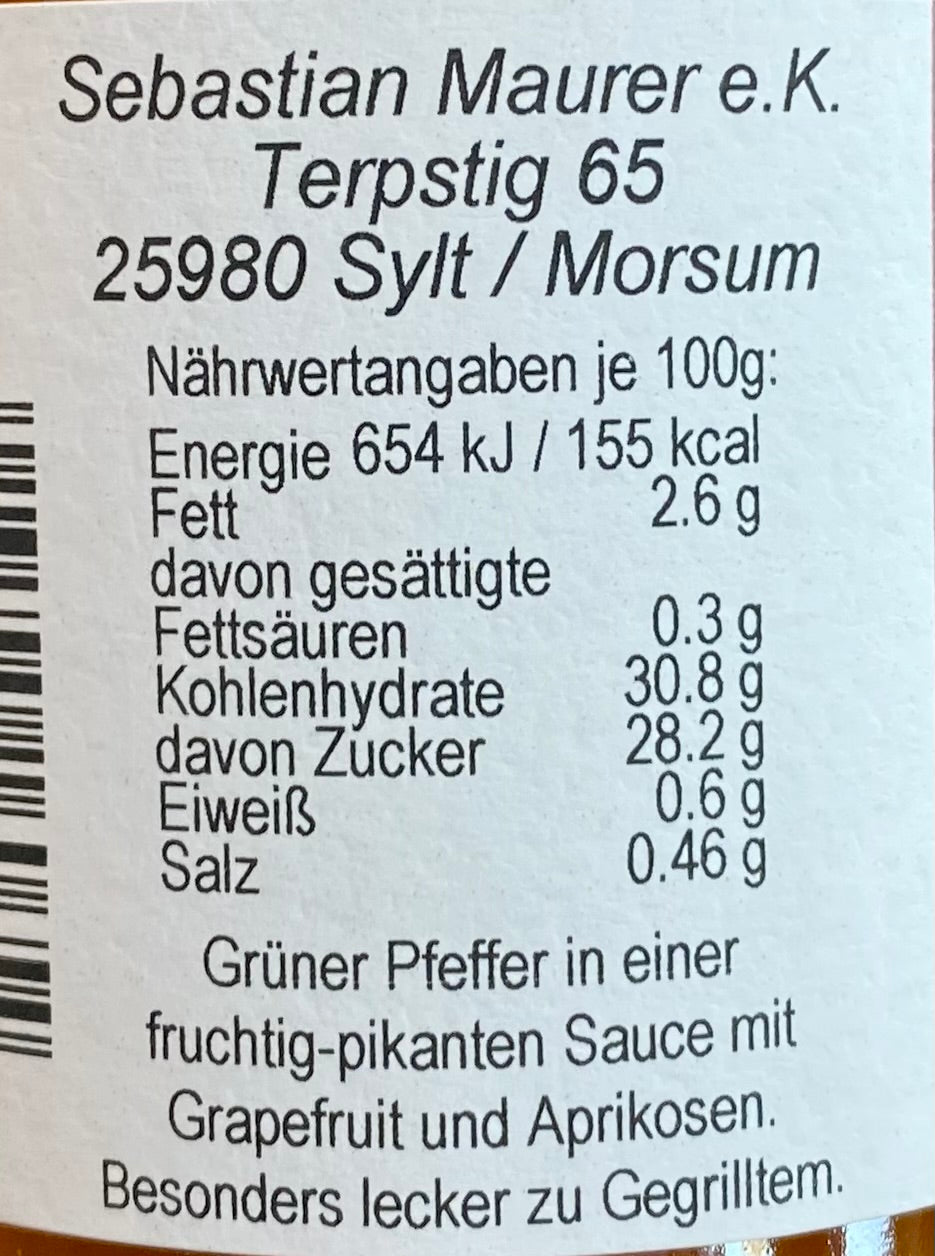 Aprikosen Grillsauce mit Pfeffer