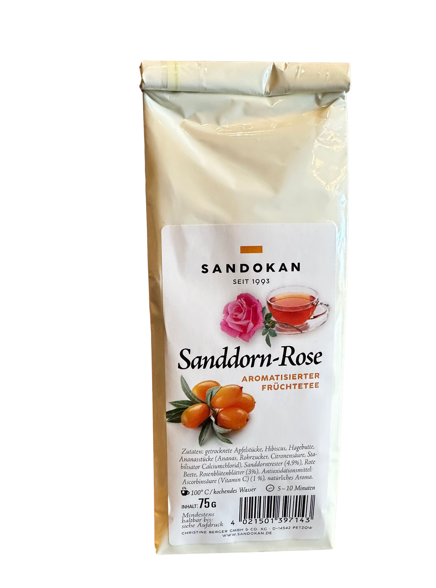 Tee Sanddorn-Rose 75 g